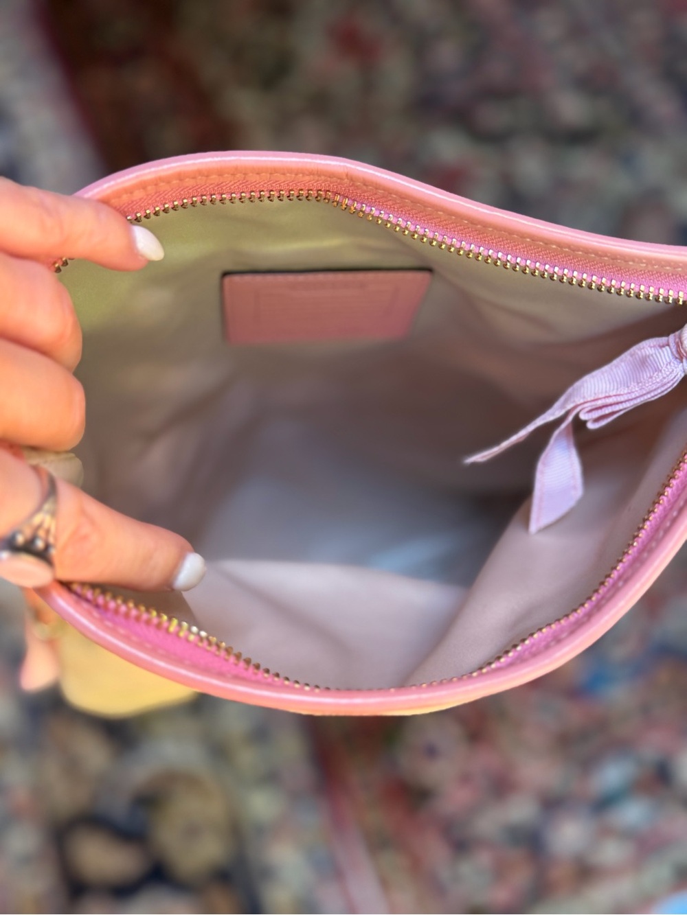 Coach RARE Y2K 2009 Limited Edition Tattoo Floral Canvas Fold-over LG Clutch - Picture 7 of 14